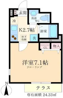 クレールシャンブル【1階】の間取り