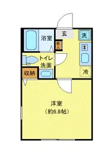 アミスタ生田【1階】の間取り