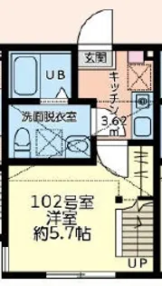リアンスコートアールエス【1階】の間取り