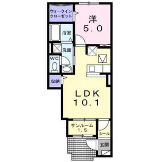ルミエール C【1階】の間取り