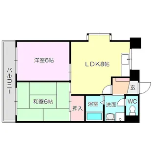 ワイズフィールド【4階】の間取り