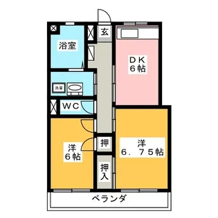 ユニテ井上【3階】の間取り