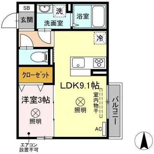 岡山県岡山市北区北方3【アパート】の間取り