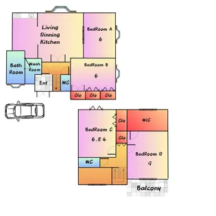 大阪府岸和田市箕土路町2【一戸建】の間取り
