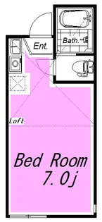ユナイト日の出サンタクリフト【2階】の間取り