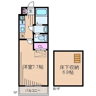 メゾンボナール【1階】の間取り