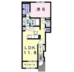 クレアージュII【1階】の間取り