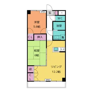 ミリアーゼ【2階】の間取り