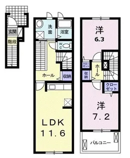 マタン ブリエIII【2階】の間取り