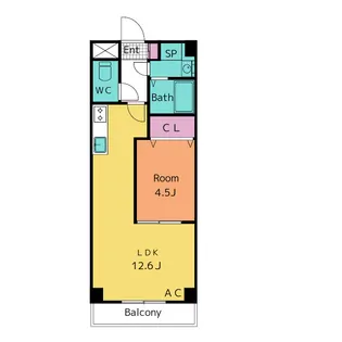 ベルコリーヌ葵【4階】の間取り