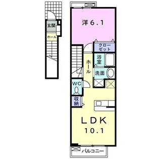 レジュイール【2階】の間取り