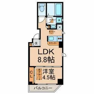 ラヴァンス【4階】の間取り
