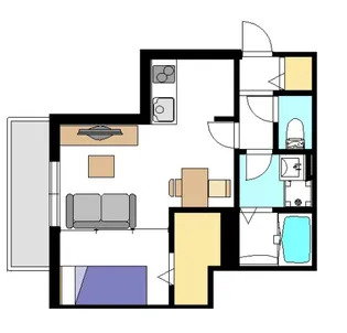 アルカディア萬代【1階】の間取り