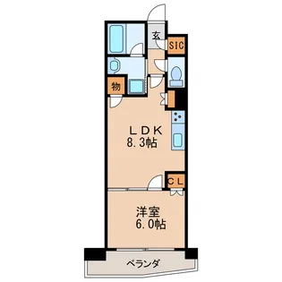 La Vita Aoi【9階】の間取り