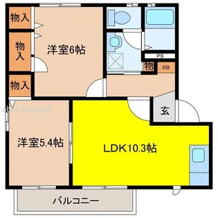 クレセールII【1階】の間取り