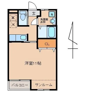 ラハットグリーン【2階】の間取り