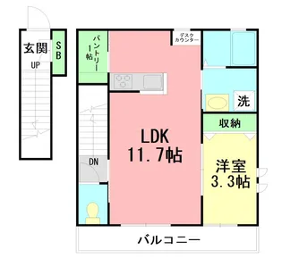 ブルーコートヴィラ【2階】の間取り