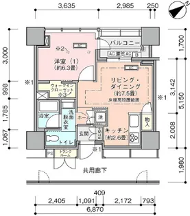 横浜ヴェールタワー【17階】の間取り