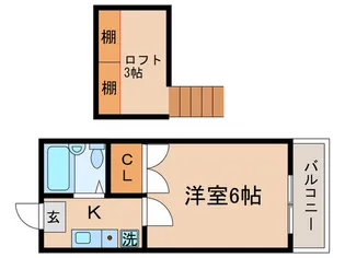 サンライズハイツ【2階】の間取り