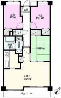 イムーブル浦和【4階】の間取り