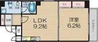 ラ・フォーレ松ヶ枝町II【9階】の間取り