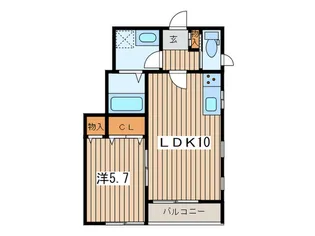 ベルクレール【1階】の間取り