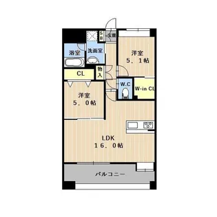LIBTH平成タワー【14階】の間取り