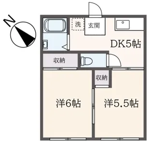 カサクララ【1階】の間取り