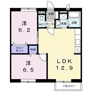 シャンペトレII【2階】の間取り