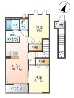 ブルーム・サティ【2階】の間取り
