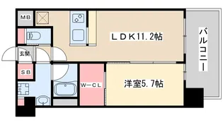グランカーサ新大阪サウス【8階】の間取り