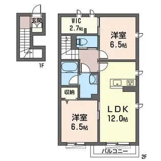 マグノリア【2階】の間取り