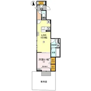 スプランデュール高井田【2階】の間取り