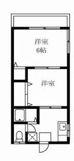 第三ヒルズハウス【1階】の間取り