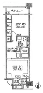 シティコート目黒III【5階】の間取り