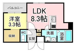クロノ戸畑II【2階】の間取り