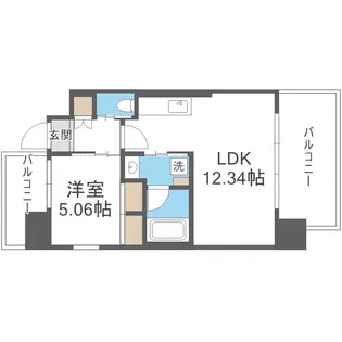 プレジオ阿波座【15階】の間取り