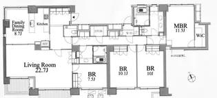 フォレセーヌ霊南坂レジデンス【6階】の間取り