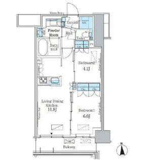 パークアクシス新宿百人町【5階】の間取り