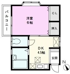 カーサHAKUA【2階】の間取り