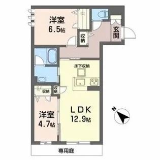シャーメゾンレコルト【1階】の間取り