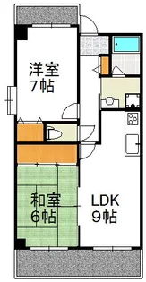 アーバンステイツ上新庄【7階】の間取り