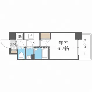 スプランディッド天王寺DUE【8階】の間取り