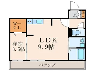 ロイヤルシティ黒崎【1階】の間取り