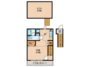 カスティ-ロ富士見台【2階】の間取り