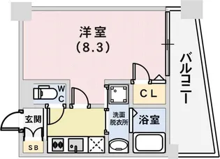 ライジングコート三宮マリーナシティ【6階】の間取り