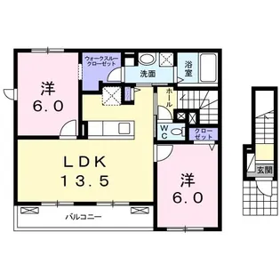 レーヴ ステージ 南蔵王【2階】の間取り