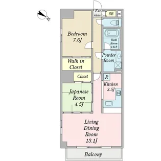 プロシード篠崎2(SPI)【4階】の間取り