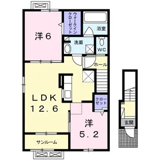 サイモン ナインB【2階】の間取り