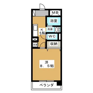 ベイシティ桔梗V【2階】の間取り